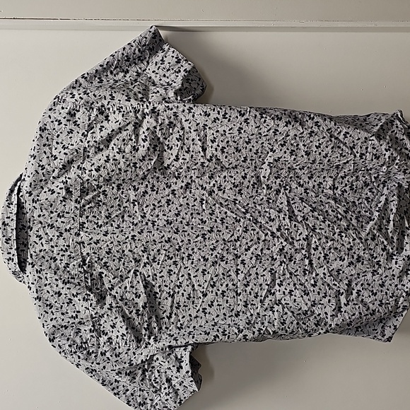 Perry Ellis Mens floral Button Up Shirt, blue , Medium - Picture 3 of 3